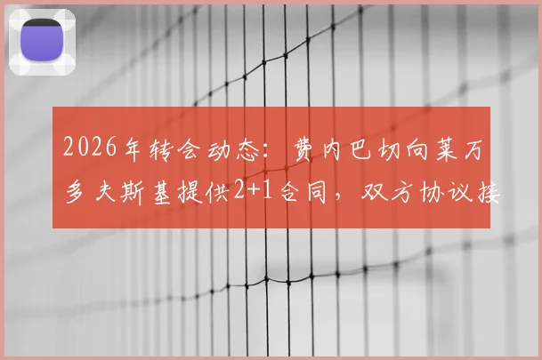 2026年转会动态：费内巴切向莱万多夫斯基提供2+1合同，双方协议接近达成